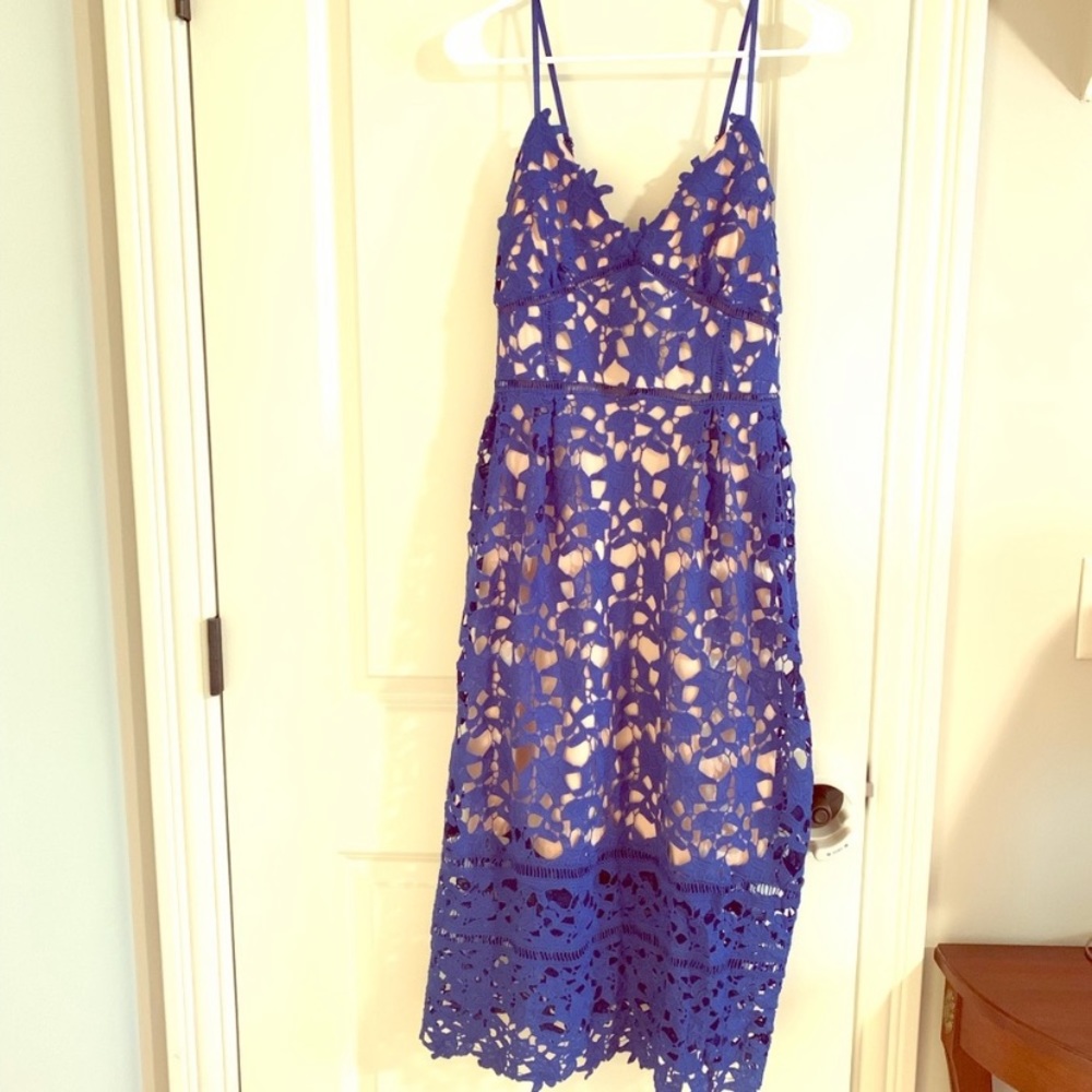 Royal Blue Lace Cocktail Dress